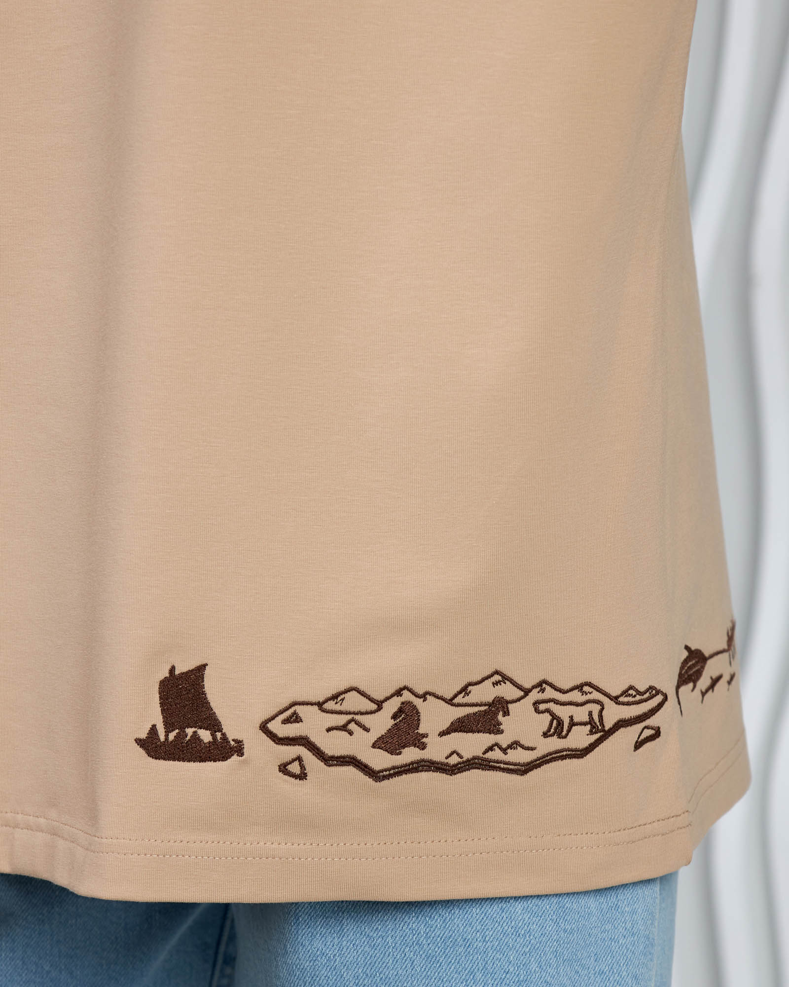 Футболка Oversize бежевый