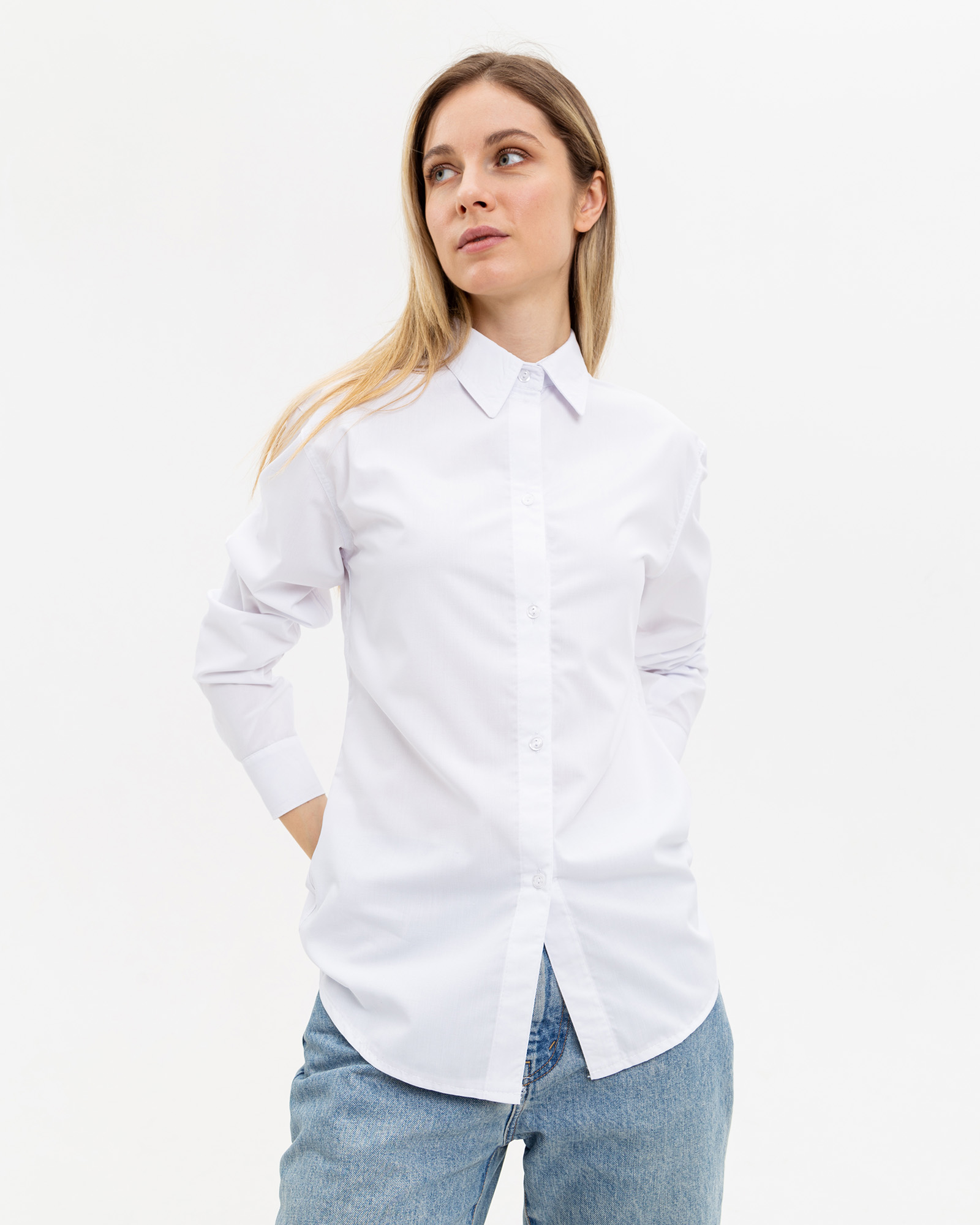Рубашка женская, белого цвета - фото 4