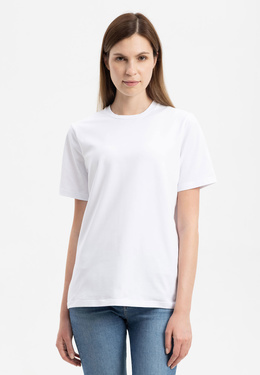 Женская хлопковая футболка classic белая - фото 1