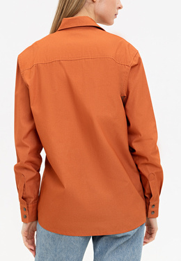 Рубашка Кросс в оранжевом цвете - фото 5